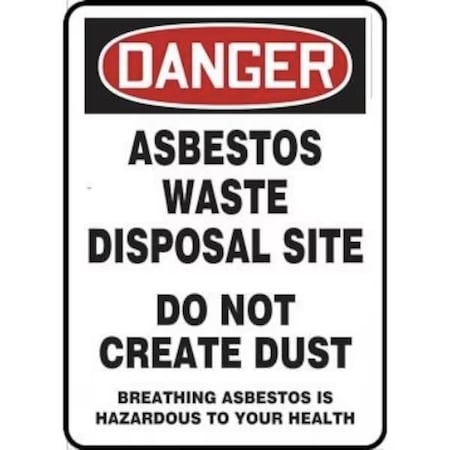 Accuform OSHA DANGER SIGN ASBESTOS WASTE MCAW195XP MCAW195XP